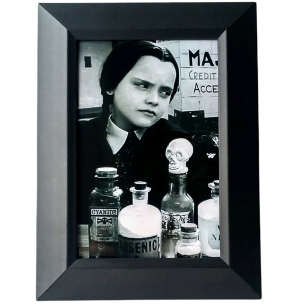 Addams Family Wednesday Addams Vintage 90s Gothic Fun Spooky Framed Photo Print